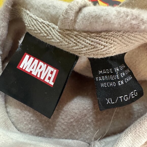 Miles Morales Black Panther Storm Marvel Tye Dye Brown Hoodie Sweater XL Marvel - Picture 3 of 4